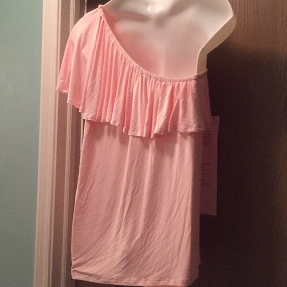 One shoulder raffle top.! - Picture 2 of 4